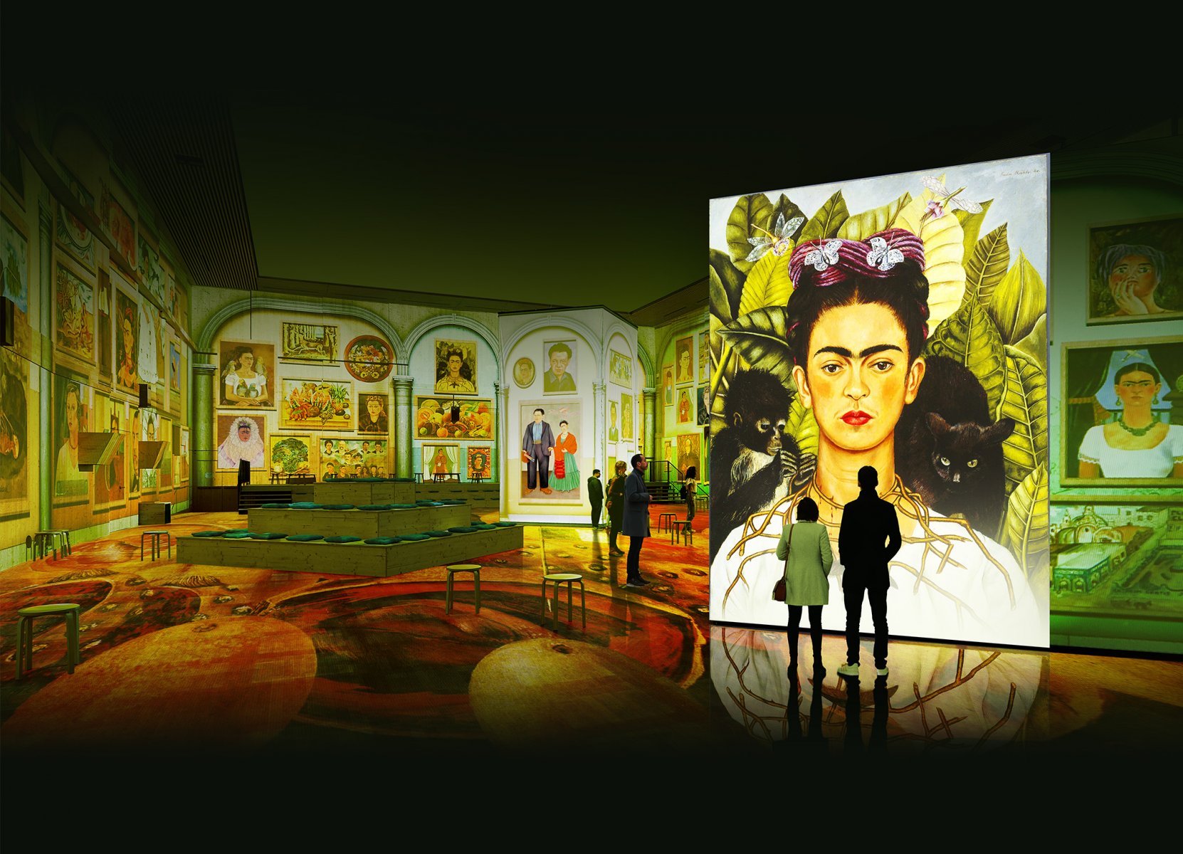 Viva Frida Kahlo Quer 18x13cm (c)alegria Exhibition – ©Viva Frida Kahlo